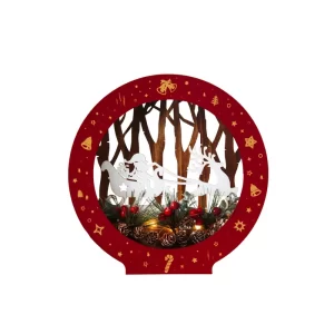 Cuadro Santa Circular Rojo/Blanco 28Cm