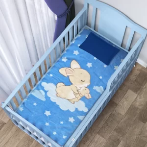Cobija Baby Conejitos Nube Azul