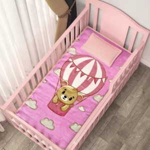 Cobija Baby Osita Globo Rosa