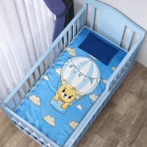 Cobija Baby Osito Globo Azul