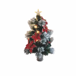Árbol 90 cm Con Luz Nieve Y Pastoras
